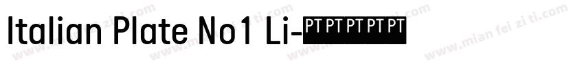 Italian Plate No1 Li字体转换